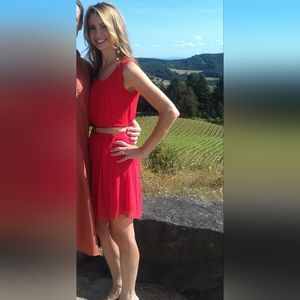 Calvin Klein pleated swing dress